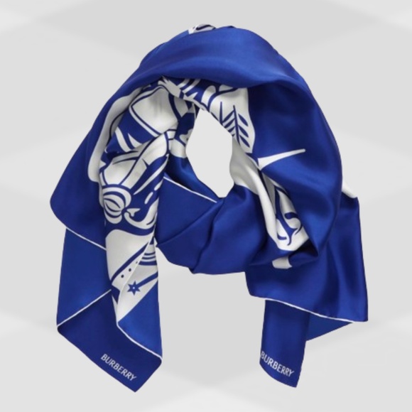 Burberry Accessories - BURBERRY EKD Silk Scarf- Knight